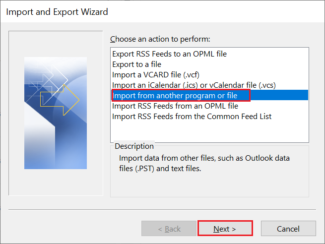 import option