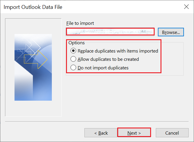 import eml files to outlook