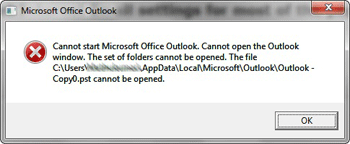 не могу запустить Microsoft Outlook