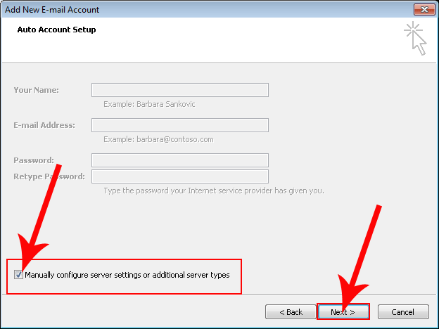 manual configuration