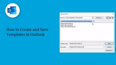 create save Outlook Template