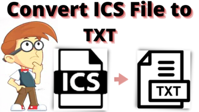 convert ics file to txt