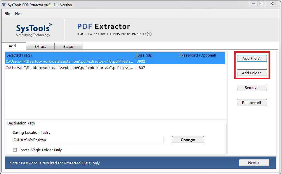 add files/folders