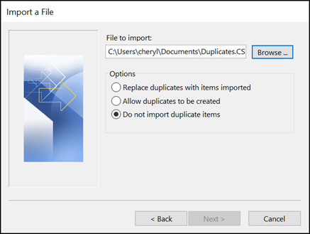 import contacts to Outlook
