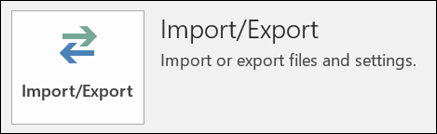 import/export Outlook