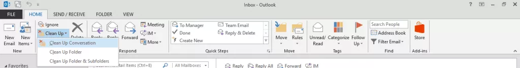 Navigate to the Home tab