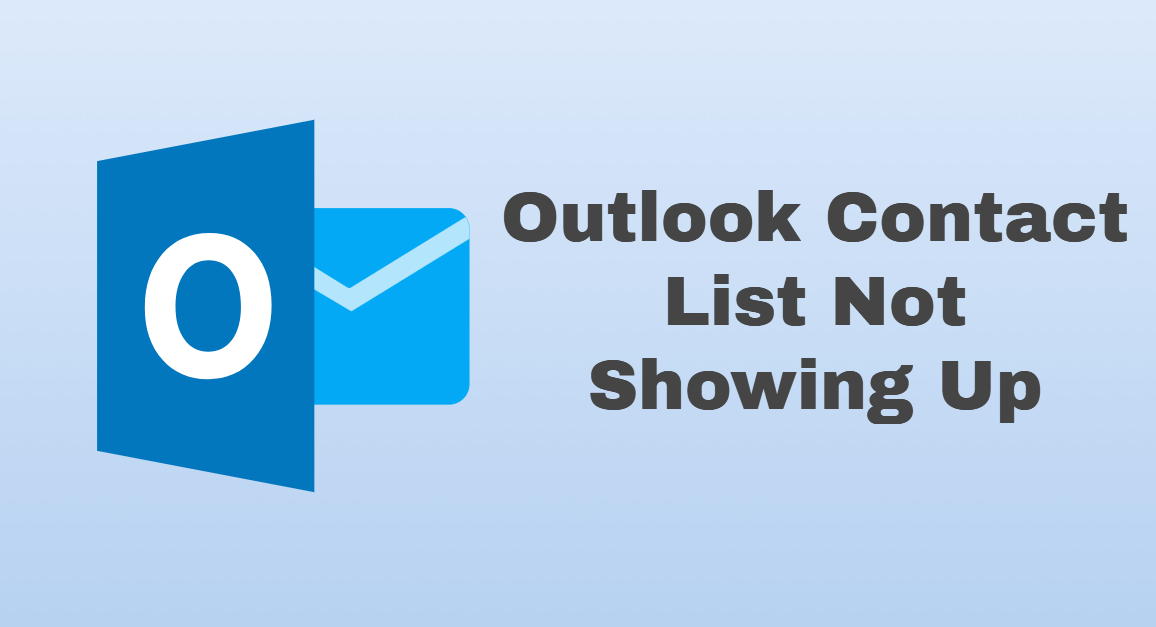 outlook contact list not showing up