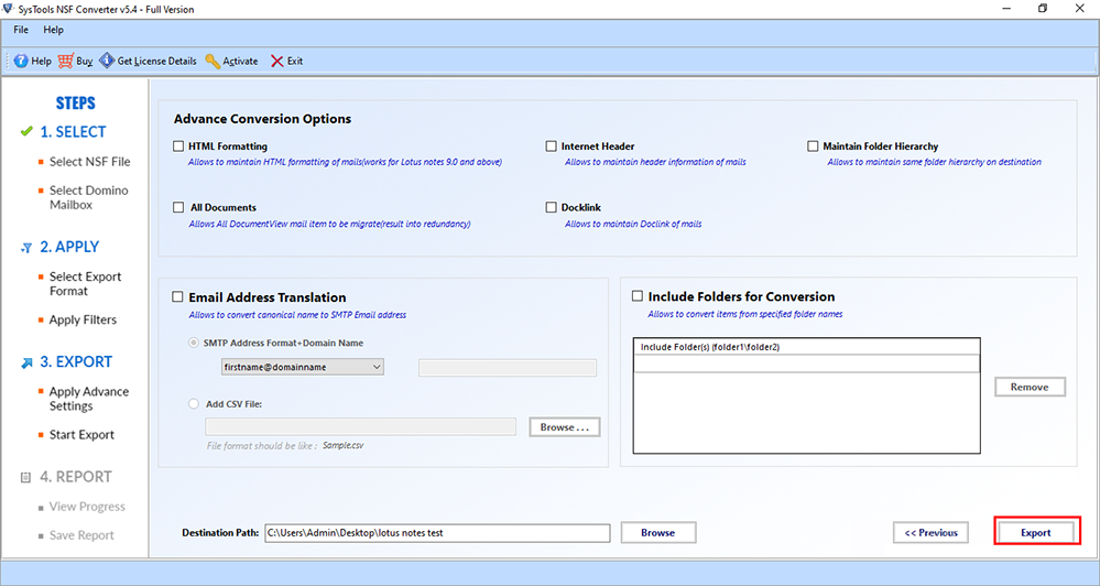 Export Lotus Notes to Thunderbird