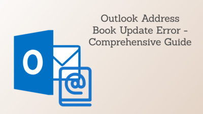 outlook address book update error