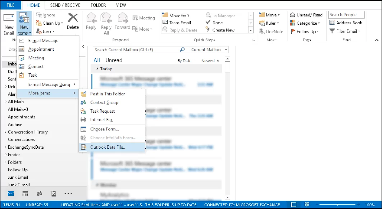 merge outlook pst files