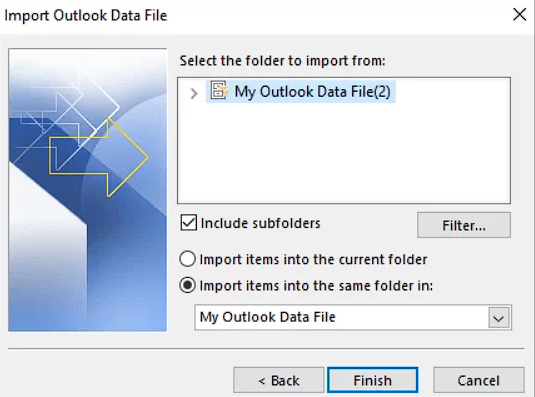 merge outlook pst files