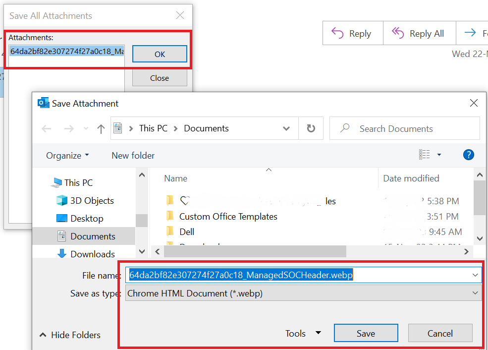 Save Attachments From Multiple Emails in Outlook