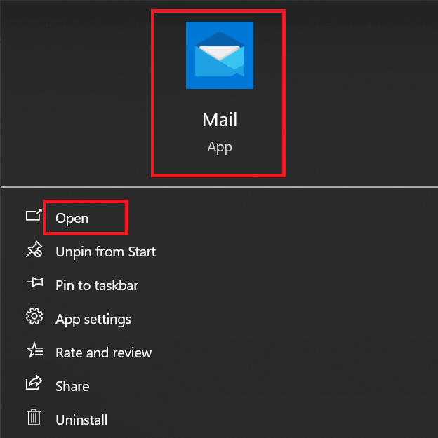 run mail app