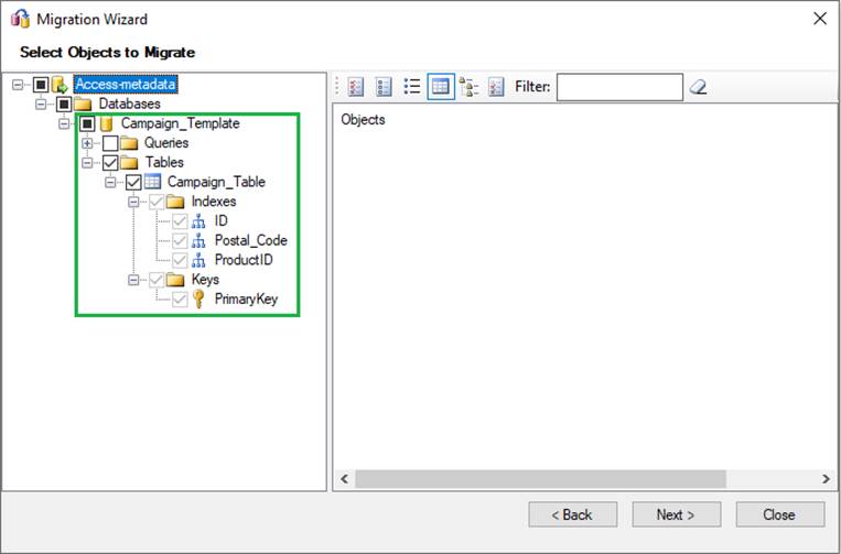 access database structure