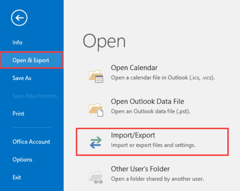 import pst to shared mailbox using outlook