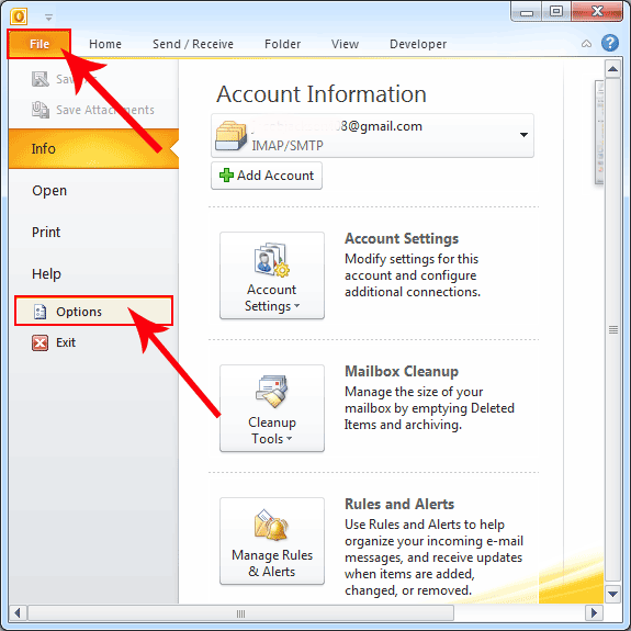 click on file and then option to resolve