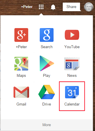 click on calendar icon