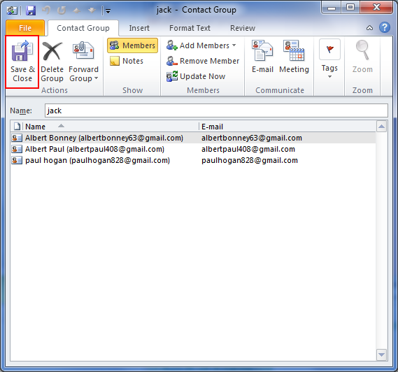 click on save & close button to import from excel