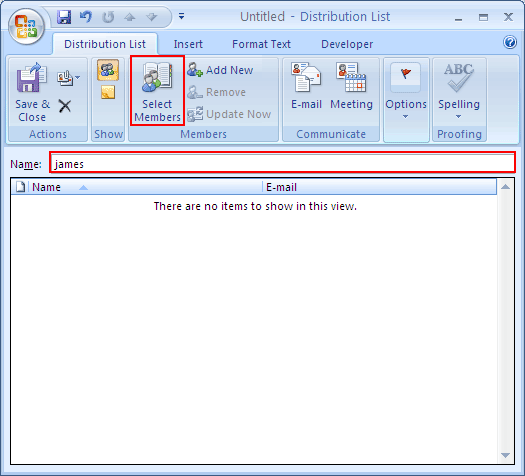 create outlook email distribution list from excel