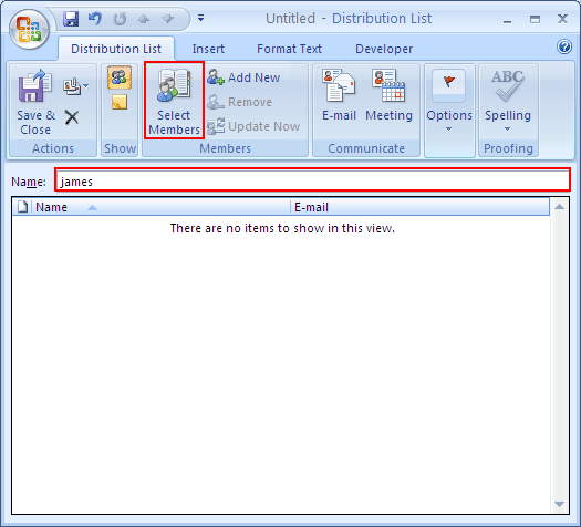 click select members button