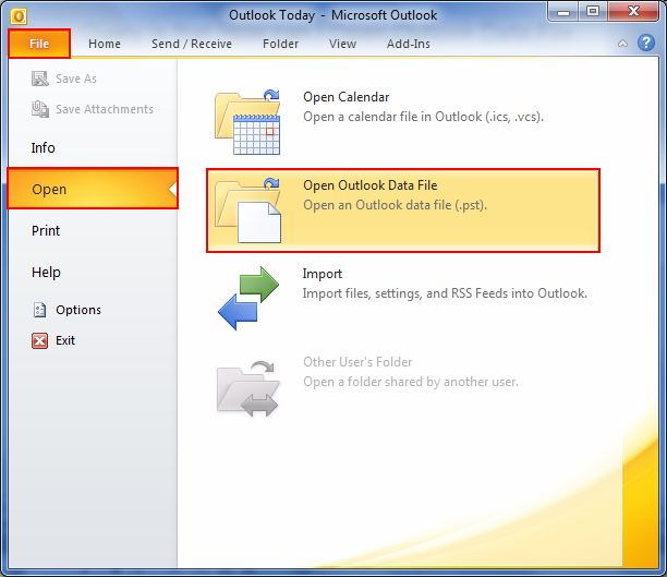 How to Open Outlook Data File without an Email Account