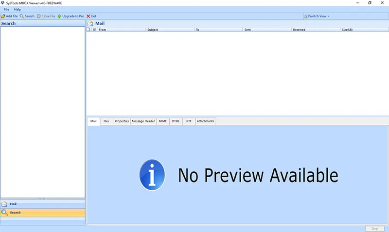 Visualizzatore file MBOX