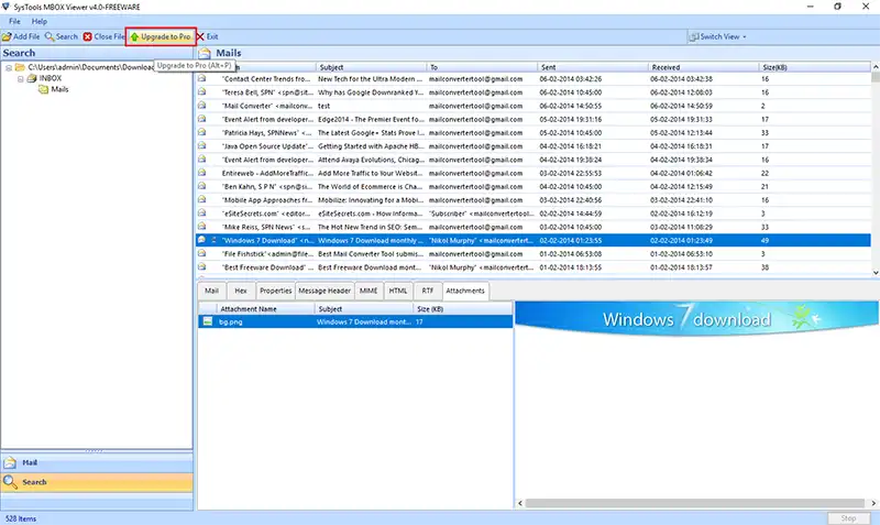 Visualizzatore di file MBOX gratuito