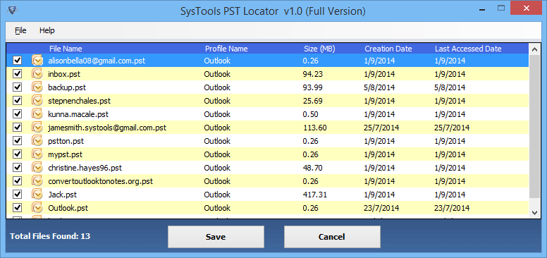 Outlook PST File Locator