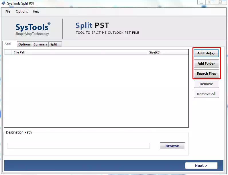 click on add File