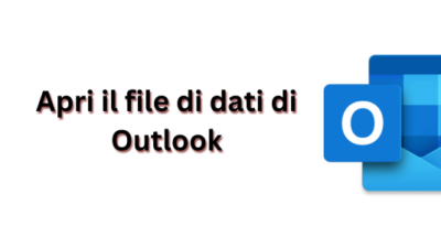 Apri il file di dati di Outlook