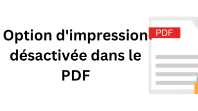 Option d'impression désactivée dans le PDF