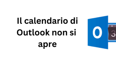 Il calendario di Outlook non si apre